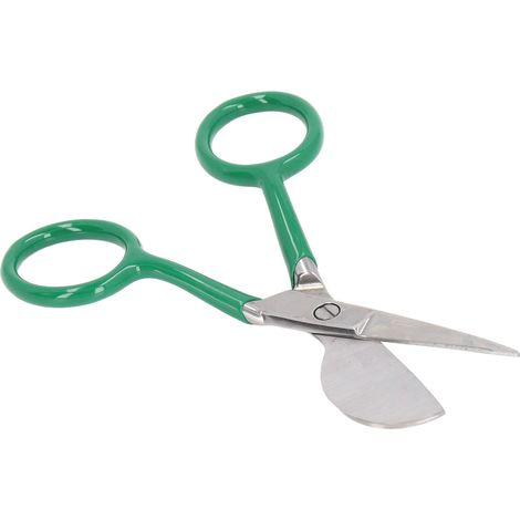 Coupe-tapis à touffeter, cisailles à bec de canard, coupe-bordures, coupe-peluches, cisailles à fil, vert. (1/5)