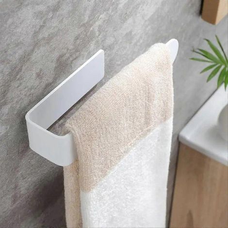 U-förmige Handtuchstange aus Acryl fürs Badezimmer, transparenter Handtuchhalter, inklusive Befestigungsmaterial (1/5)