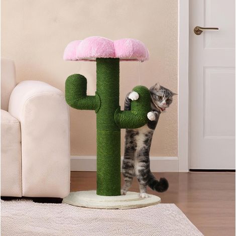 Tiragraffi cactus con piattaforma 90 cm verde OKMYHOME (1/5)