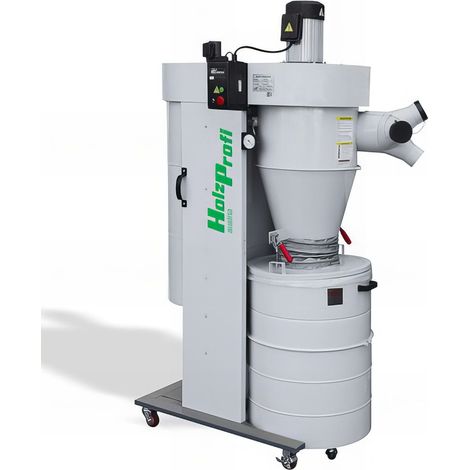 Aspirateur à copeaux mobile 2250 W – Tension 400 V – Filtration double cyclone – Pour bois dur et teck – Holzprofi