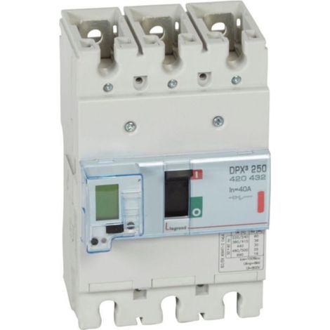 Interruttore elettronico con unità di misura DPX³250  potere di interruzione 36kA 400V - 3P - 40A - LEG420432