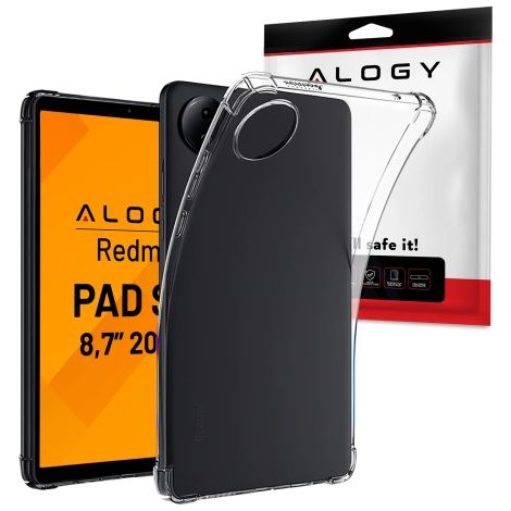 Custodia trasparente, protettiva, ibrida, con angoli rinforzati, sottile e leggera, Alogy FlexiShield™ antiurto per Redmi Pad SE 8.7". (1/5)