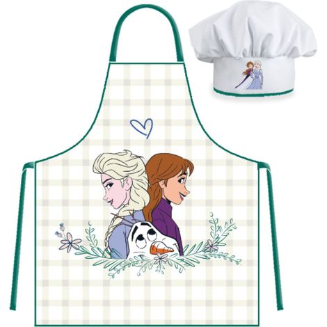 Disney Frozen Küchenschürze mit Mütze für Kinder – Schutz beim Kochen und Basteln