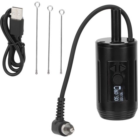 Bloc poignée 2-en-1 pour machine à tatouer, en alliage aluminium, interface RCA, sans fil, grip ergonomique pour cartouches. (1/5)
