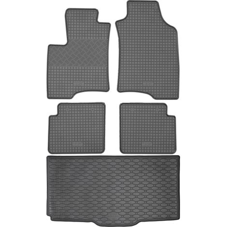 Set di tappetini in gomma per auto e tappetino per bagagliaio per Fiat Panda Hatchback dal 03.2012