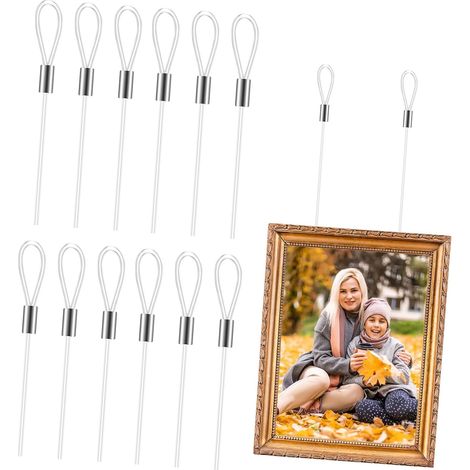 OSALADI Lot de 12 cordons en nylon pour suspendre des tableaux, avec (1/5)