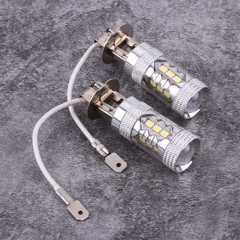 2 Pièces Ampoules LED H1 H3 12V‑24V 10W Puissantes Lumineuses Feux de Brouillard/Jour Auto (1/5)