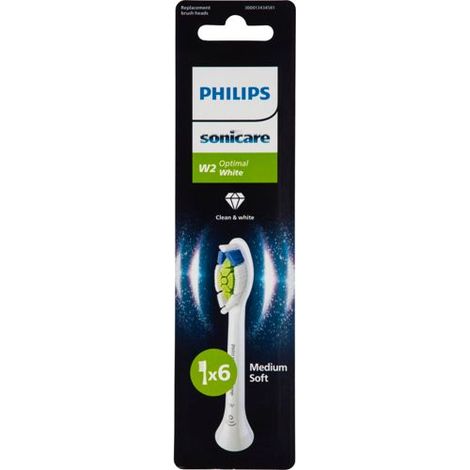 Philips Sonicare HX6066/87 Optimal White Zahnputzkopfset mit 6 Bürstenköpfen