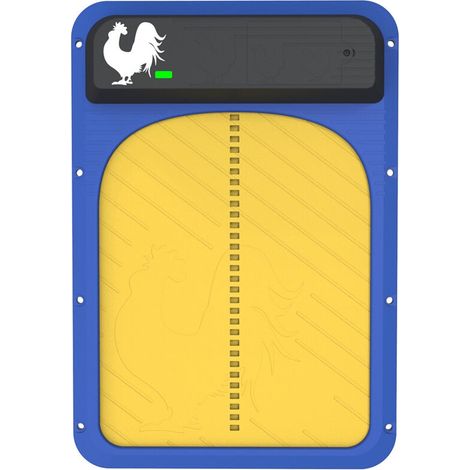 VURAHOME - porte de poulailler automatique porte de poulailler automatique sensible à la lumière, ouverture de porte retardée nuit et matin jaune (1/4)