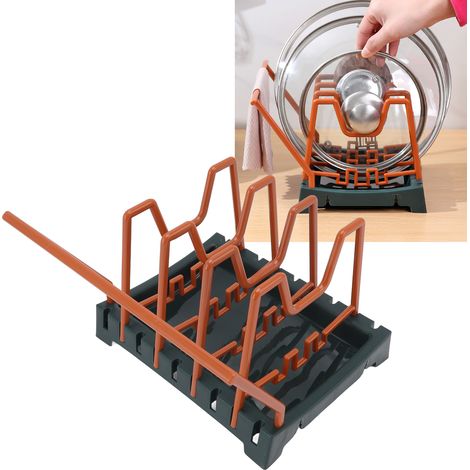 Porte-couvercles de table, égouttoir à torchons, étagère de rangement pour ustensiles de cuisine, modèle D (1/5)
