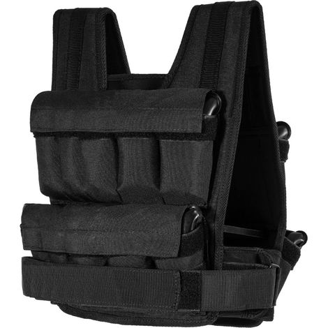 20 Kg Weighted Vest With Removable Weights, Black