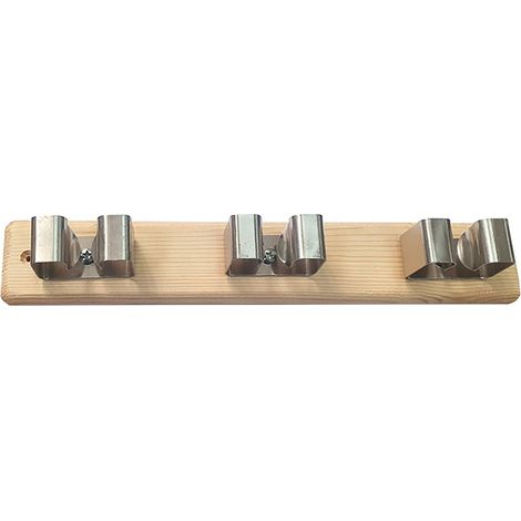 BARRA APPENDISCOPA SUPPORTO LEGNO 3 posti