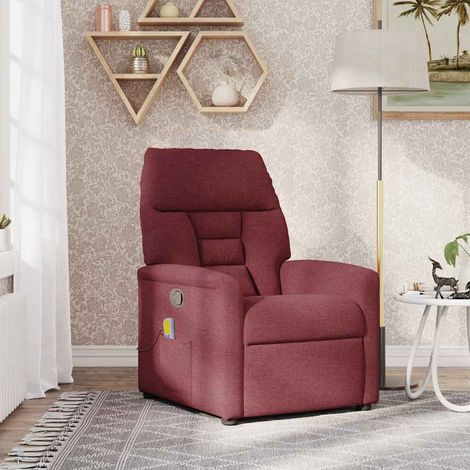 Maison Exclusive - Massagesessel Weinrot Stoff