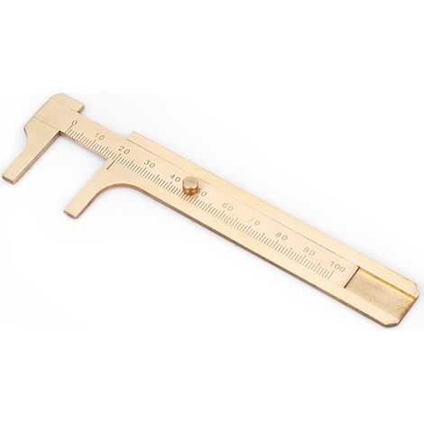 Pied à coulisse en laiton à une seule échelle pour la mesure de bijoux 0-100 mm (1/5)