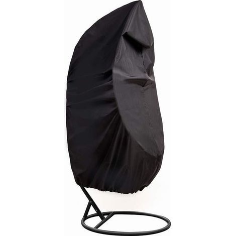 Housse De Fauteuil Suspendu - Housse pour Fauteuil Oeuf Suspendu en 210D étanche - UV Protect Et Poussière - Housse Fauteuil Oeuf Suspendu 190 X115cm, Noir (1/5)