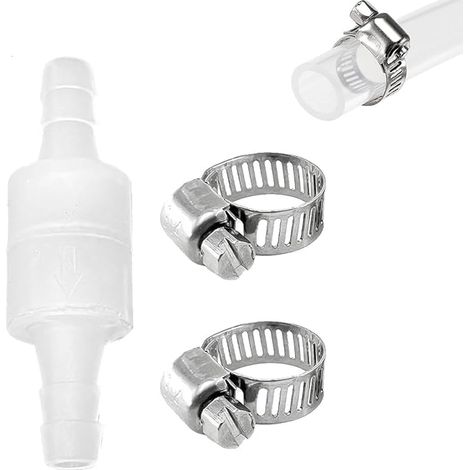 10mm In-Line Check Valve Plastic Check Valve for Washing Machine Check Valve for Water Liquid Air Fuel Gas (1/5)