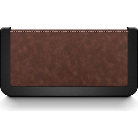 (Marron) Poches latérales de voiture antidérapantes, pochette de rangement, porte-téléphone, combleur d'espace latéral, organisateur d'accessoires intérieurs pour voiture (1/5)