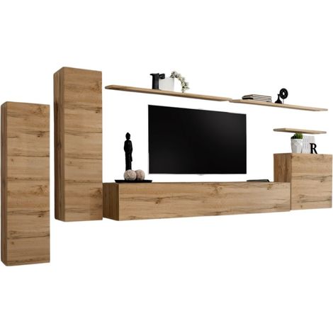 Ensemble de meubles de salon collection SWITCH I design, coloris chêne Wotan.