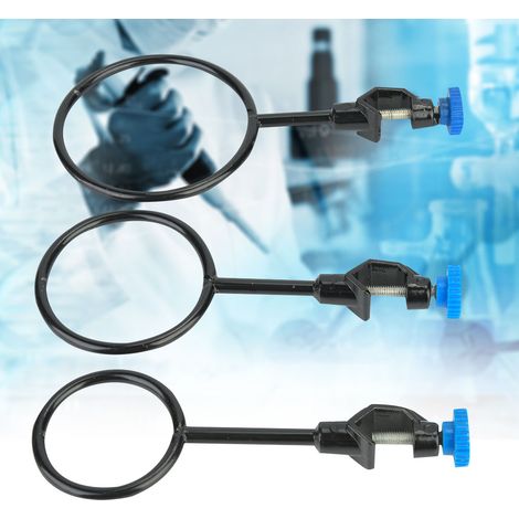 Support de Laboratoire en Acier 3 Pièces, Anneaux Fermés Noir Diamètre 60-80-100mm (1/5)
