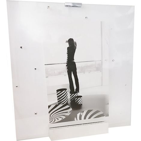 Porta foto da tavolo album vetro con diamanti per ritratti 10x15 moderno vintage bellissimo e particolare (1/5)