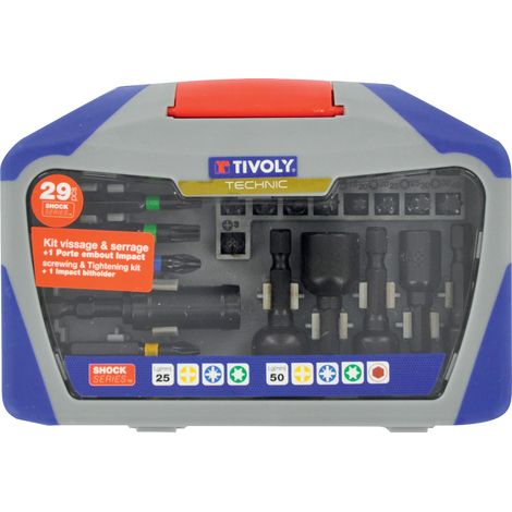 Tivoly • Confezione da 29 pz. Avvitatori e serraggi ad impatto - SERIE SHOCK