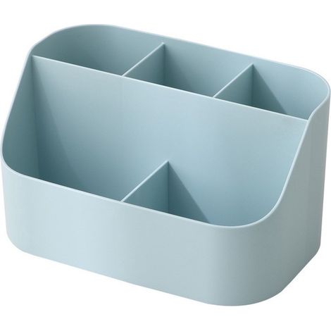 ABYSSE-Organiseur de bureau multifonctionnel (1 pièce), porte-stylo à 5 compartiments, pour fournitures de bureau et autres objets du quotidien, bleu. (1/5)