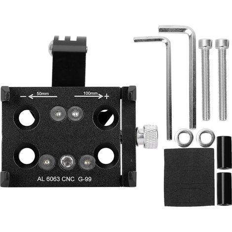 Support téléphone vélo en alliage d'aluminium, support de guidon pour smartphone, fixation caméra (Noir) (1/5)