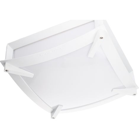 Plafon de Techo Ip44 Mark E27 60W Blanco (1/2)