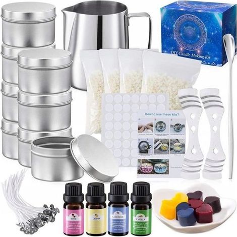 Kerzen-Set, Kerzen-Set, 8 Kerzengläser, Kerzen-Set, DIY-Duftkerzen-Set mit Sojawachs (1/5)