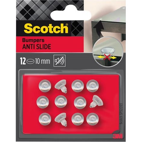 Lot de 12 ventouses anti-dérapantes rondes 10 mm – Polypropylène pour plateau en verre – Fixation sécurisée et durable – Scotch