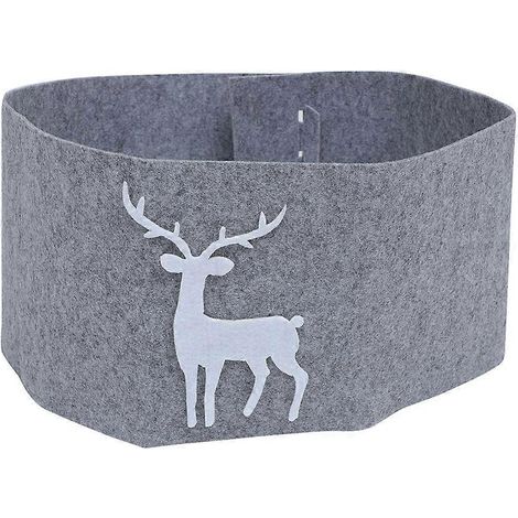 Jupe de sapin de Noël en forme de cerf, décoration de Noël et du Nouvel An pour la maison, douce housse pour sapin de Noël-140X25X0.3CM