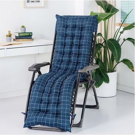 Gartenliegekissen, Lounge-Kissen für drinnen und draußen, Schaukelstuhl-Sofakissen, Schaukelstuhl-Bankkissen (Blau 48 x 155 cm) (1/5)