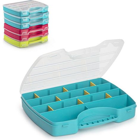 TrAdE Shop Traesio - Valigetta Milleusi Mercury Scomparti 25,5x21x4 Cm In Plastica 11663 Vari Colori - (1/4)
