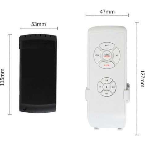 Ensemble de télécommandes pour ventilateur de plafond (2 pièces), petite télécommande universelle pour ventilateur de plafond avec éclairage, vitesse et lumière réglables. (1/5)
