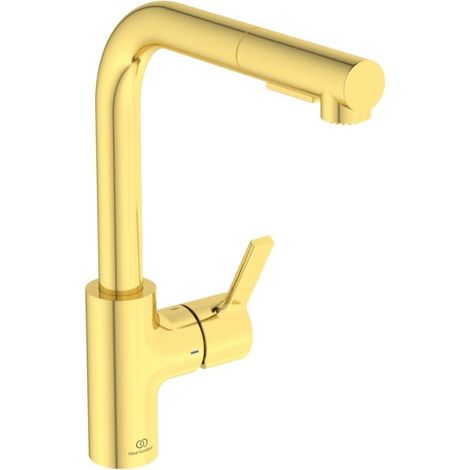 Grifo de cocina IDEAL STANDARD Gusto ducha extraíble oro + Microfibra (1/4)