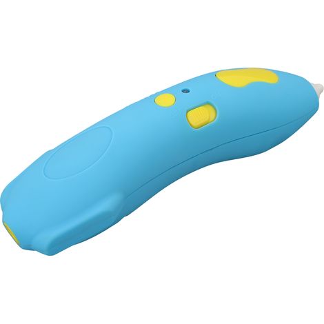 Stylo 3D rechargeable basse température avec 3 rouleaux de filament, bleu, pour enfants et débutants, outil créatif sûr. (1/5)