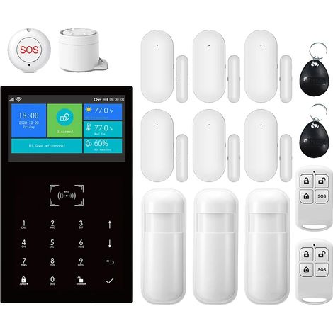 Système de sécurité d'alarme, compatibilité sans fil, support multilingue, 4G-D, Prise EU (1/2)
