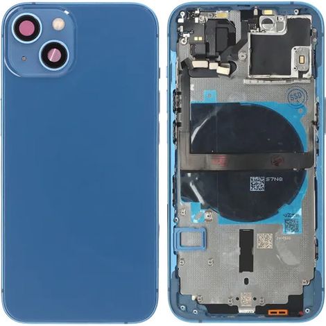 Originale blaue Vollrückseite für iPhone 13 mit Kleinteilen (1/3)
