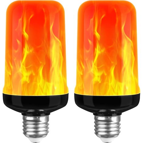 Lot de 2 ampoules LED effet flamme 3 W E27 1400 K 3 modes intérieur/extérieur (1/5)