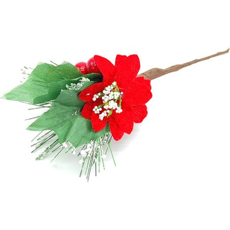 Rameaux Artificiels De Baies Rouges - Pour Couronnes De Noël Et Décorations Florales DIY - 12 Pièces (1/5)