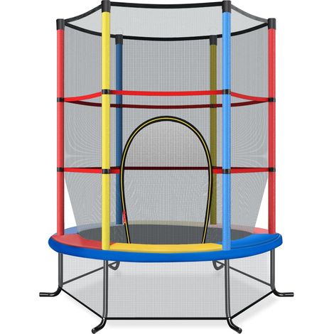 Kindertrampolin mit Sicherheitsnetz, 165 cm, Tragkraft 135 kg