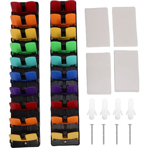 2-teilige, wandmontierte Organizer und Halter aus ABS für Baseballkappen, platzsparend, stabil, mehrfarbig, für 40 Kappen (1/5)