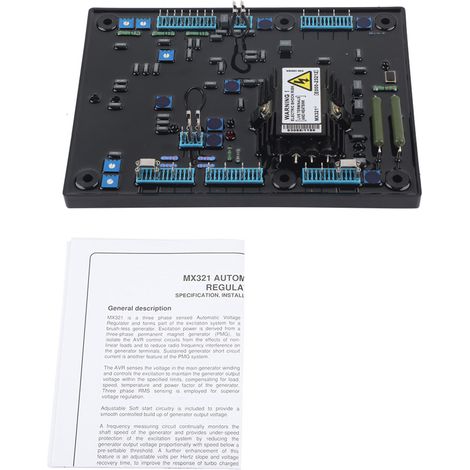 Haofy Régulateur de Tension Automatique, Contrôleur de Haute qualité pour Pièces de Groupes électrogènes MX321 AVR, Fabrication Professionnelle et Fonction de Protection pour une Longue Durée de Vie