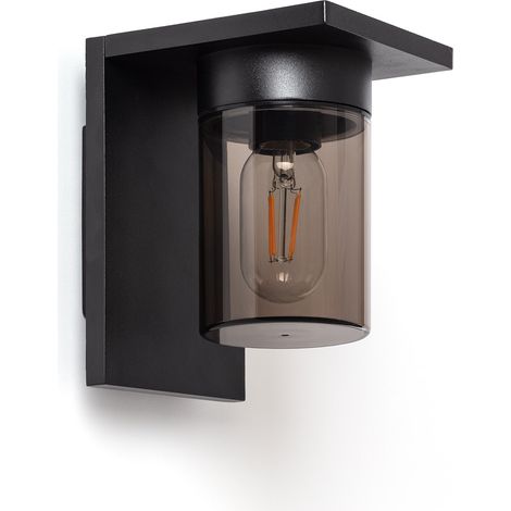 Wandleuchte Aussen Aluminium Melba Schwarz