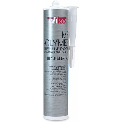 WIKO Colle/étanchéité en polymère MS, 290 ml, gris