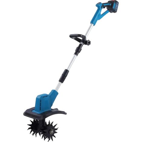 Gartenfräse, Dual-Klingen-Schneidsystem, kabelloser Betrieb, Braun (1/2)