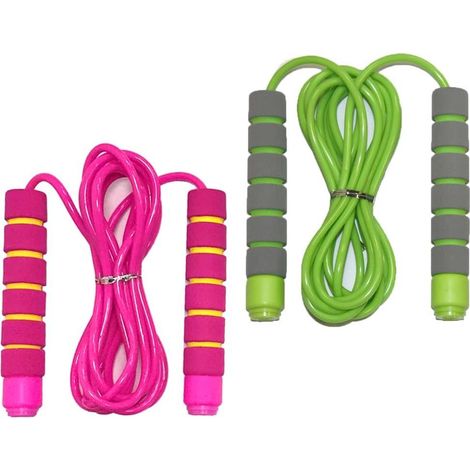Corde à sauter pour enfants : Corde à sauter douce et réglable avec poignées en mousse hypoallergénique. (1/5)