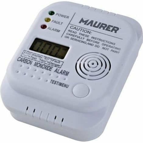 RILEVATORE DI MONOSSIDO DI CARBONIO BATTERIA MAURER - CF. BLISTER