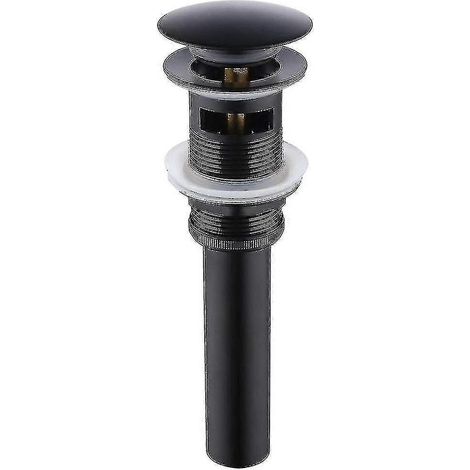 Bouchon de vidange compatible avec trop-plein pour vasque, noir (1/5)
