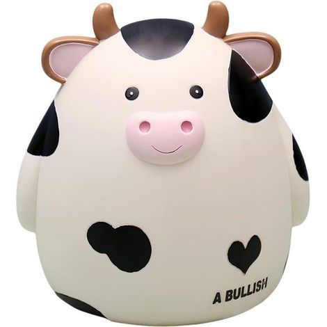 Cow Piggy Bank for Kids: Cute Vinyl Money Box for Girls and Boys, Perfect for Room Decor